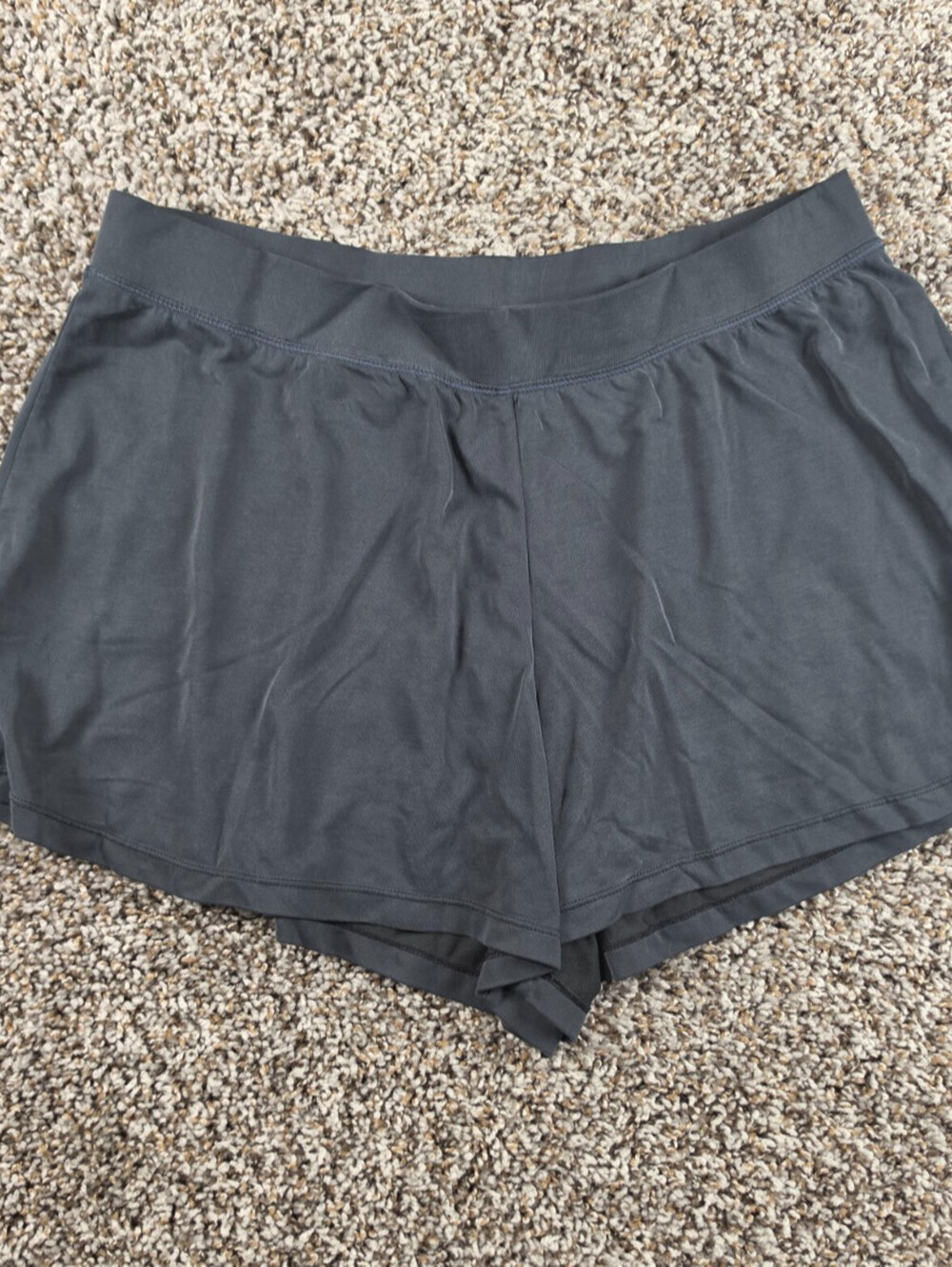 Ododos Womens Sz L Pull On Loose Fit Lounge Shorts Black